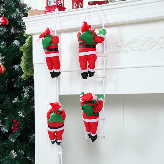 The Santa Claus Climbing Ladder Ornament - Cheerful Christmas Decoration for Home Tree Ornament