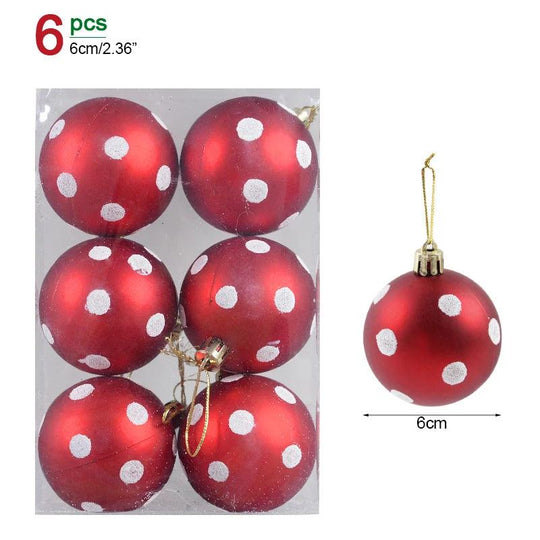 Ensemble de 6 boules de Noël – Décoration festive pour sapins de Noël