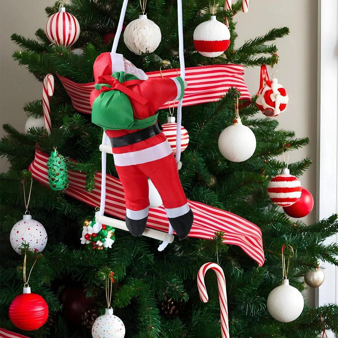 The Santa Claus Climbing Ladder Ornament - Cheerful Christmas Decoration for Home Tree Ornament