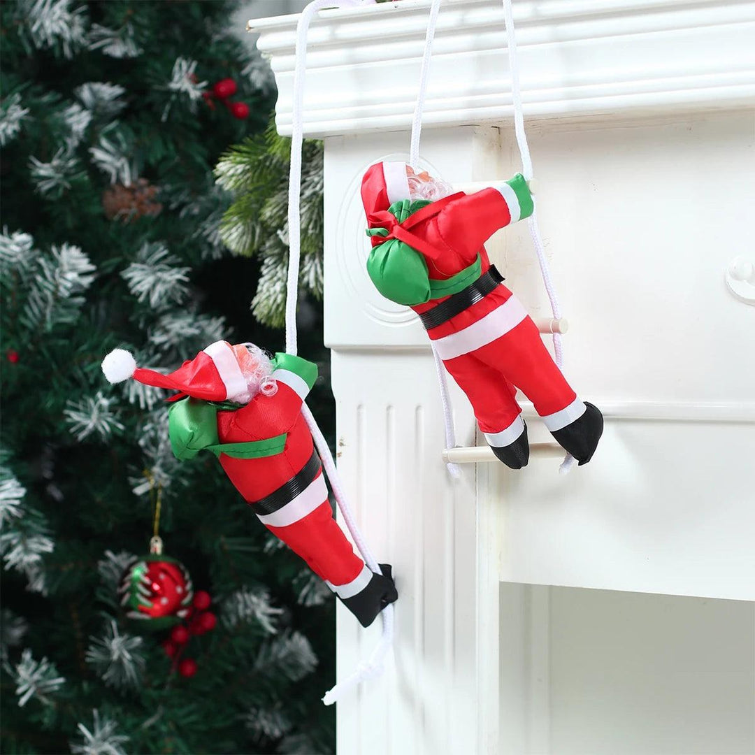 The Santa Claus Climbing Ladder Ornament - Cheerful Christmas Decoration for Home Tree Ornament