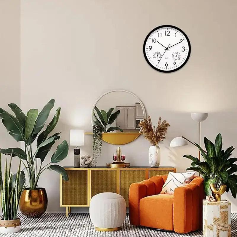 Horloge murale ronde moderne en quartz