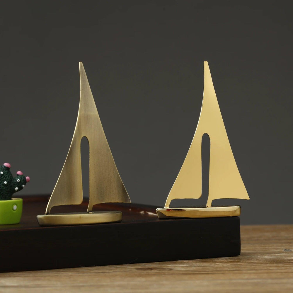 Creativa barca a vela decorativa in lega di zinco - Decorazione moderna per soggiorno e scrivania