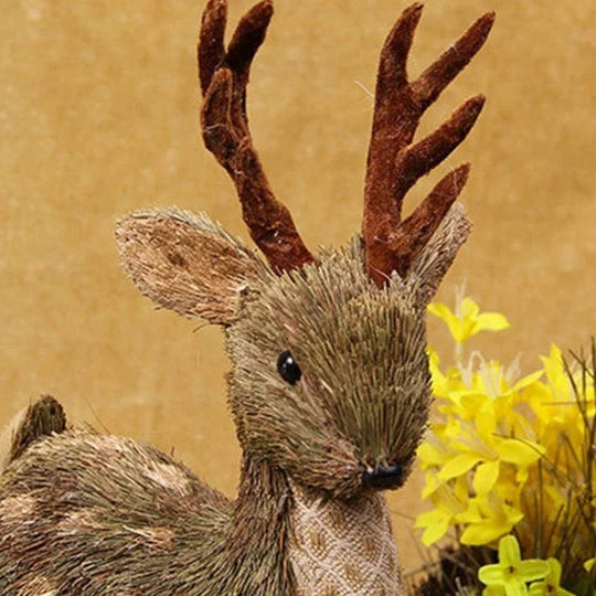 Ornament with straw head and moose