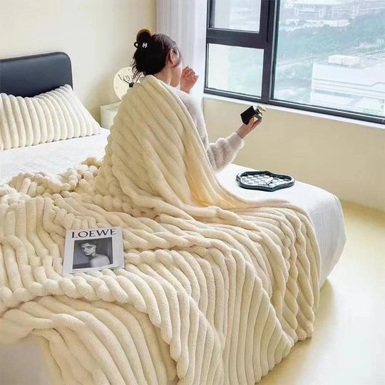 Coperta di peluche con coniglio