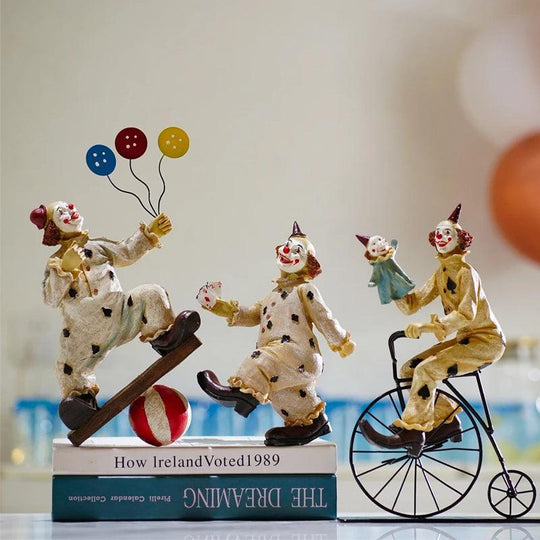 Circus Clown Figurine Buffoon Figure