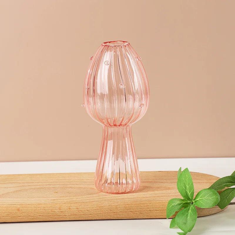Transparent Mushroom Glass Vase - Aromatherapy Bottle Table Decoration