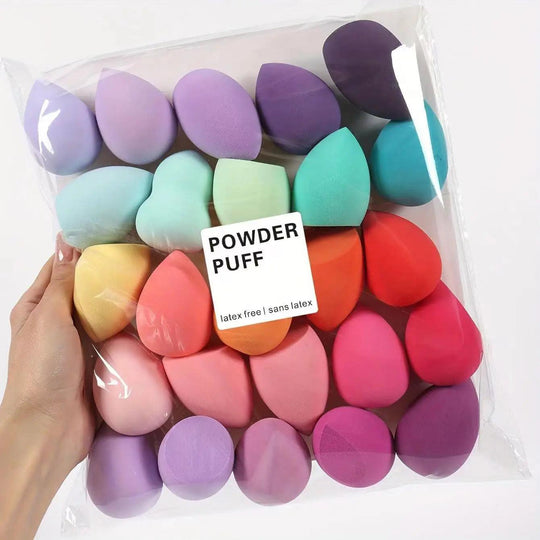 Set di 7 pezzi/18 pezzi di spugne per trucco – Puff doppio uso per applicazione di polvere, BB cream e liquido