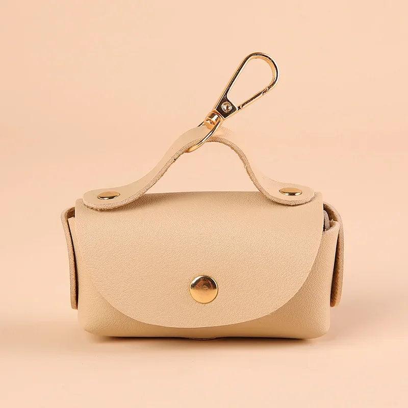 Élégant porte-sacs à déjections en cuir synthétique pour animaux de compagnie – Portable et pratique