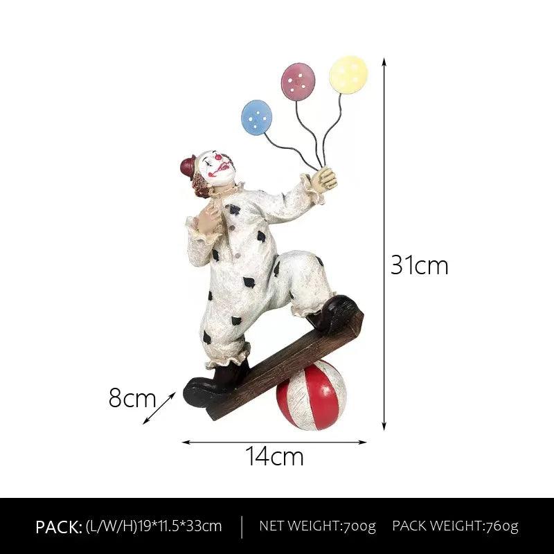 Circus Clown Figurine Buffoon Figure