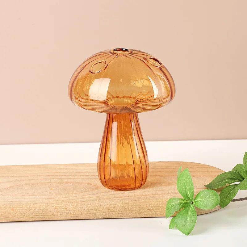 Transparent Mushroom Glass Vase - Aromatherapy Bottle Table Decoration