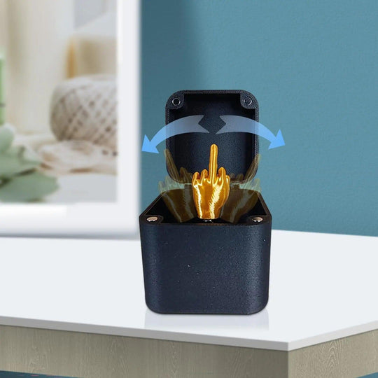 Christmas Joke Gift - Middle Finger in Box - Funny Decoration for Office Home
