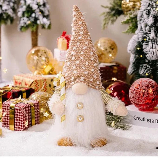 Gnomo di Natale bambola senza volto - Decorazione natalizia allegra per la casa 2024 ornamento di Natale