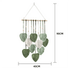 Leaf Macramé Wandkleed - Boho Kamerdecoratie, Geweven Aesthetisch Wandtapijt voor Huis, Kamer & Bruiloft Versiering in Groen