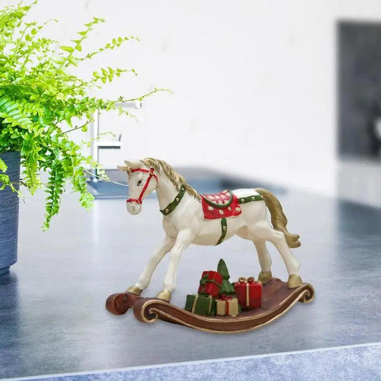 Statua di cavallo oscillante Hars ornamento natalizio scandinavo