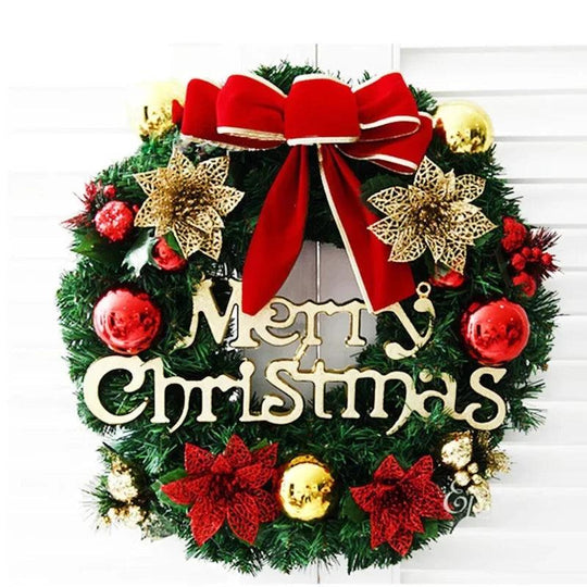 Christmas Wreaths - 30cm Large Hanging Door Wreath for Door Window | Artificial Christmas Decoration 2024