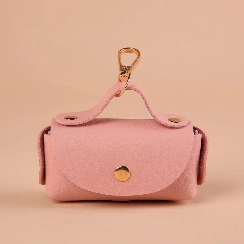Élégant porte-sacs à déjections en cuir synthétique pour animaux de compagnie – Portable et pratique
