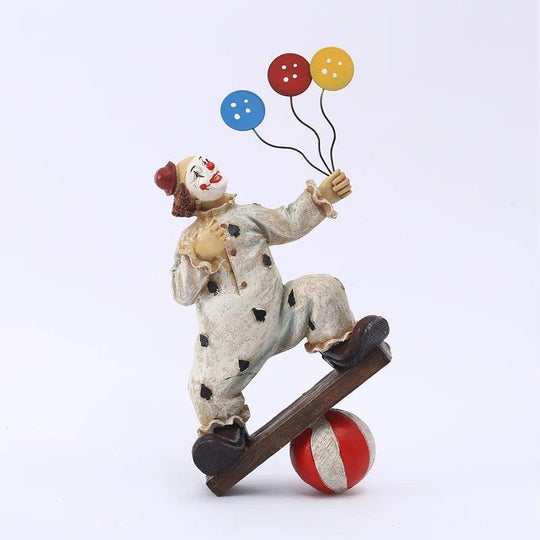 Circus Clown Figurine Buffoon Figure