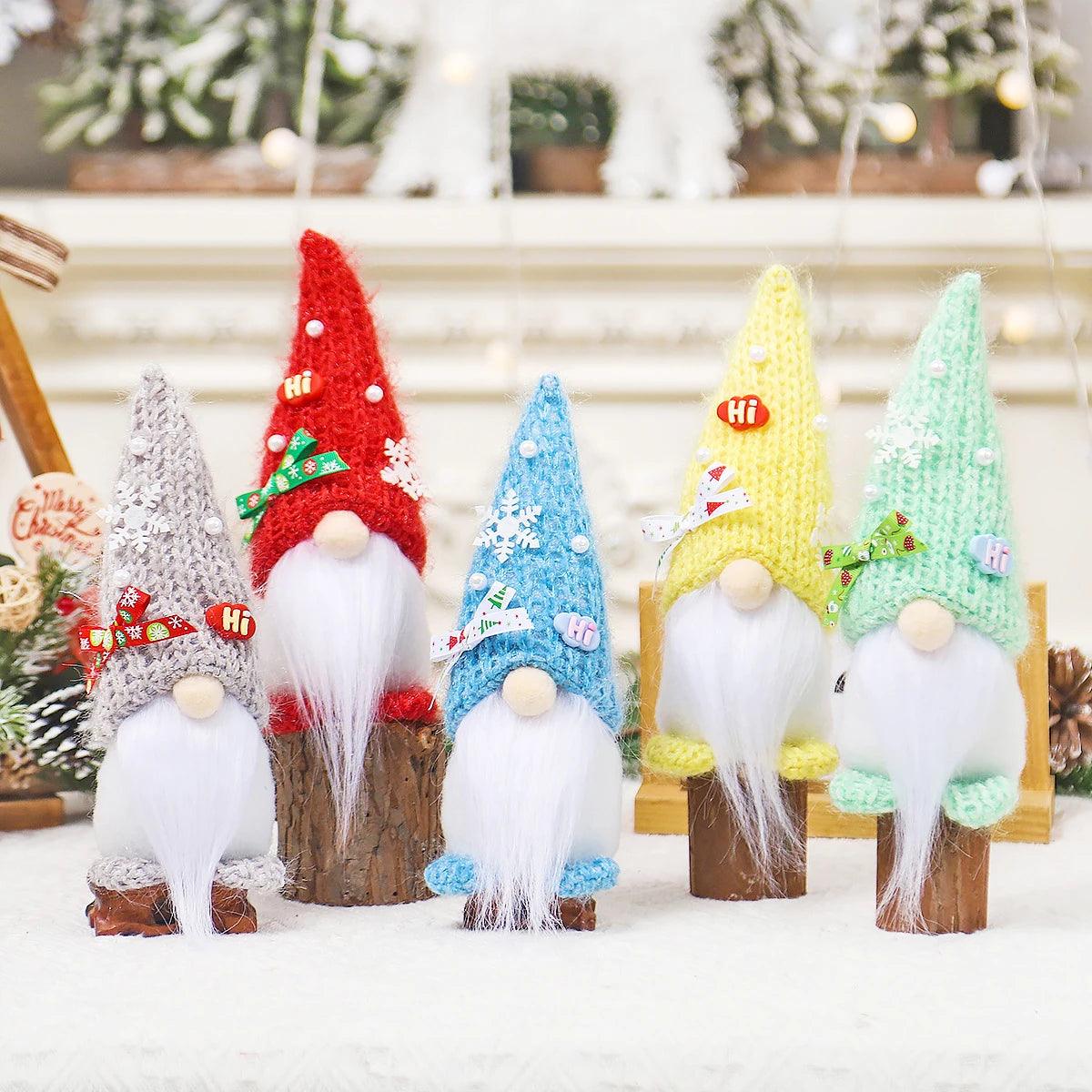 Gnome Christmas faceless doll - Cheerful Christmas decoration for home 2024 Christmas ornament