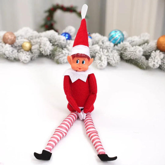Bambola Elfo di Natale 42cm – Elfo Dispettoso e Flessibile sulla Mensola