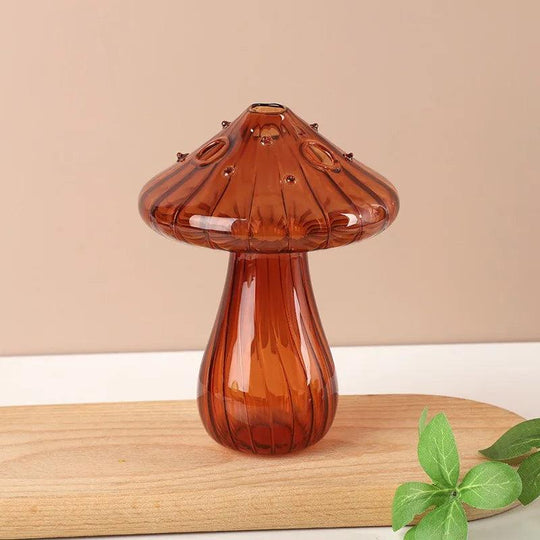 Transparent Mushroom Glass Vase - Aromatherapy Bottle Table Decoration