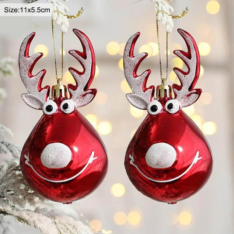 Palline di Natale Renna 2 pezzi – Incantevole decorazione natalizia