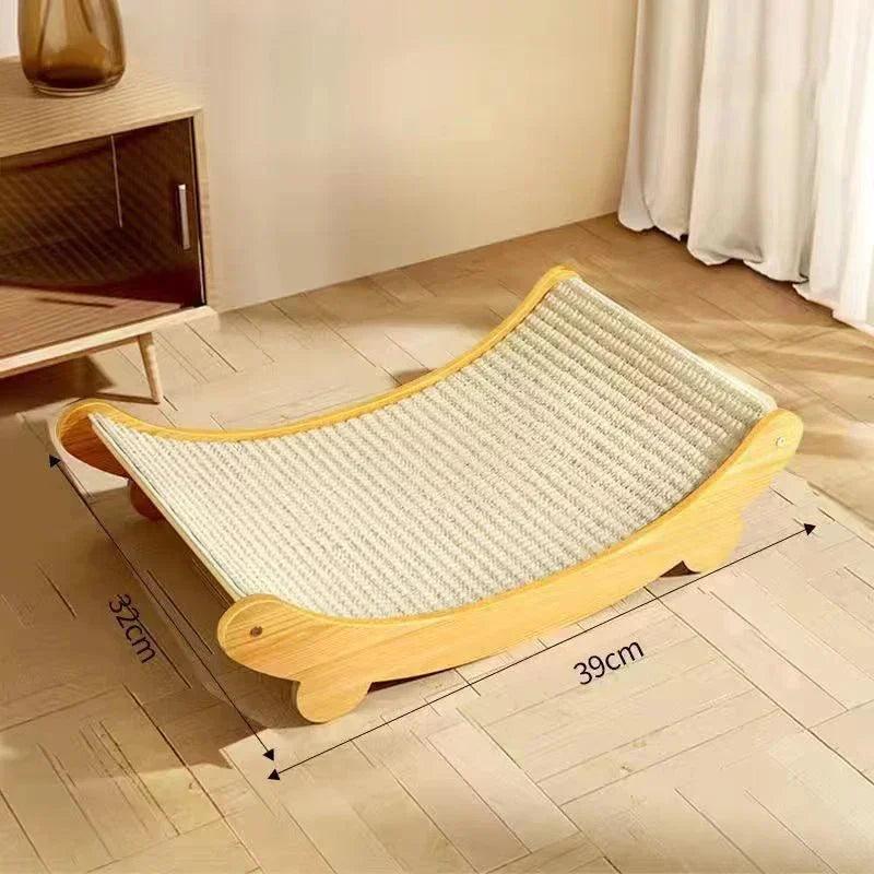 Houten Krabplank Bed voor Katten – Duurzaam Multifunctioneel