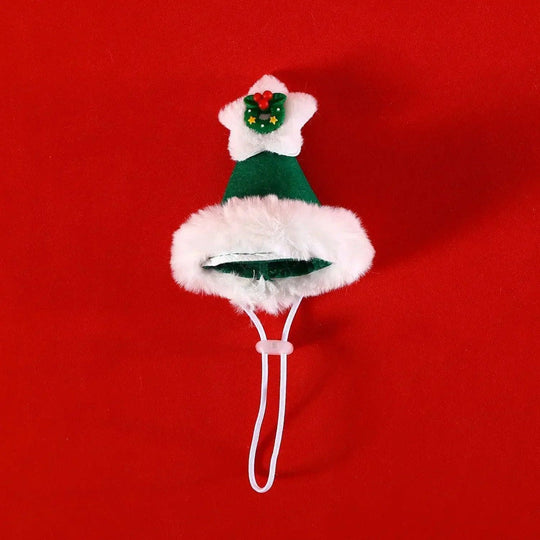 Cappello con polsino di Babbo Natale per animali domestici – Costume caldo lavorato a maglia per gatti e cani – Design cartone animato renna pupazzo di neve