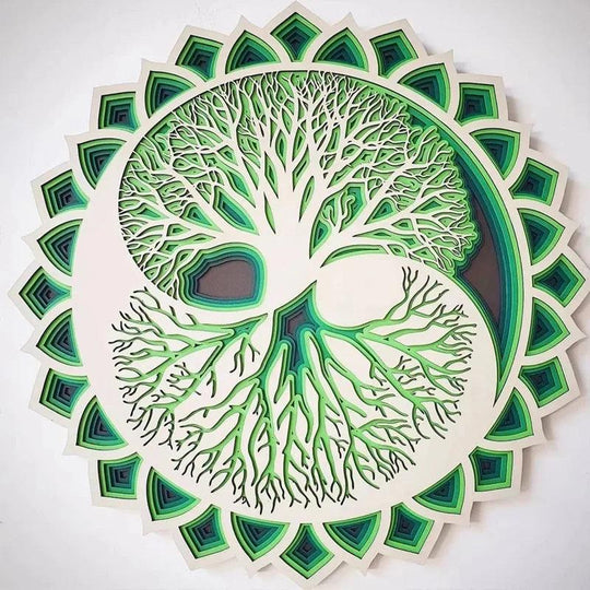 Mandala dell'Albero della Vita in Legno