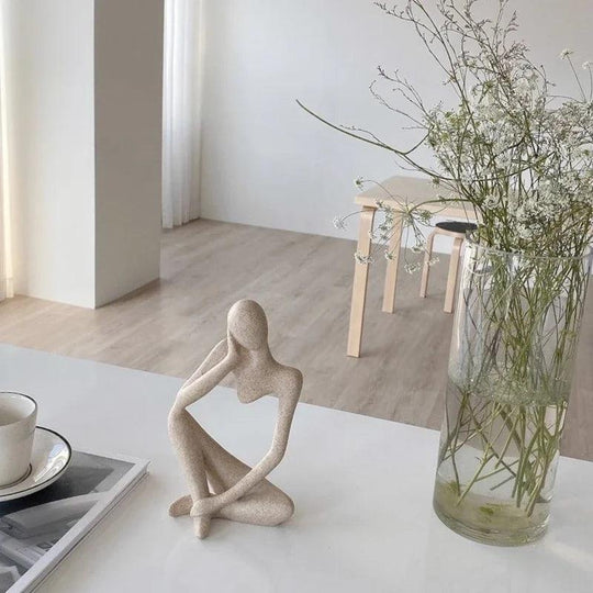 Décor de salon penseur scandinave