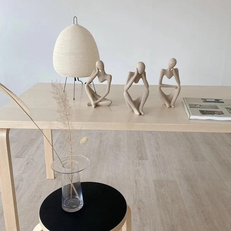 Décor de salon penseur scandinave