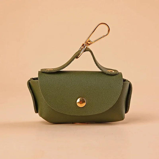 Élégant porte-sacs à déjections en cuir synthétique pour animaux de compagnie – Portable et pratique