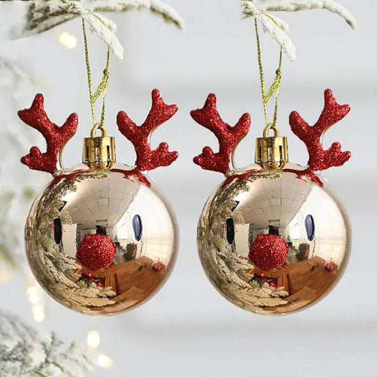 Palline di Natale Renna 2 pezzi – Incantevole decorazione natalizia