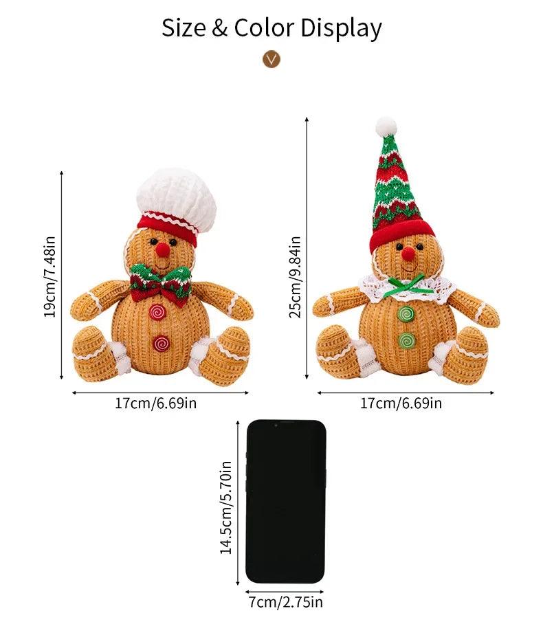 Peperkoekman seduto bambola decorazione albero di Natale
