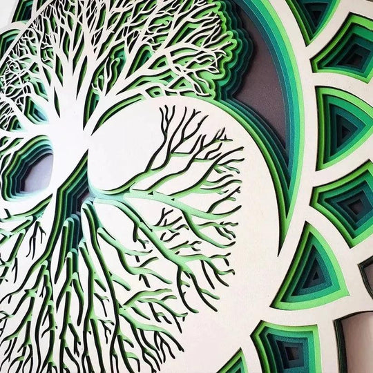 Mandala dell'Albero della Vita in Legno