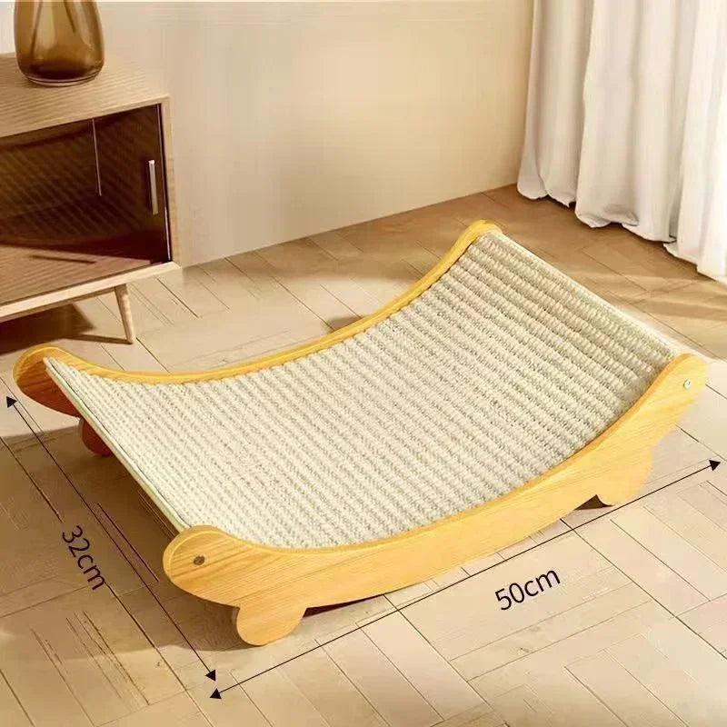 Houten Krabplank Bed voor Katten – Duurzaam Multifunctioneel