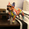 Colorful French Bulldog Wax Figurine - Pet Dog DIY Graffiti Craft & Desk Decoration