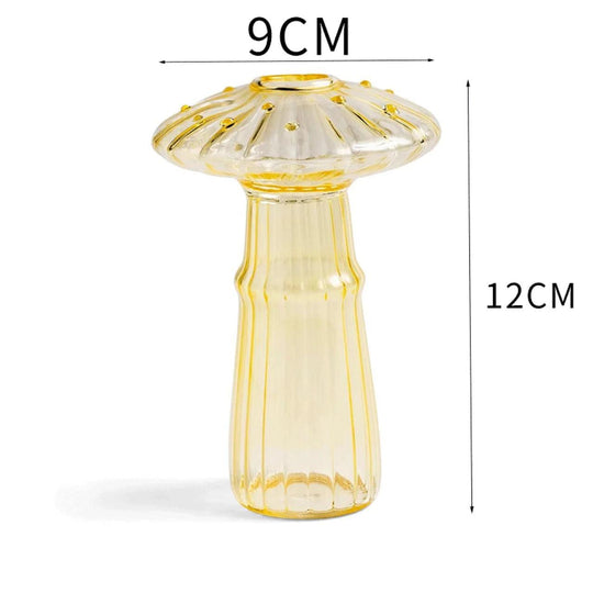 Transparent Mushroom Glass Vase - Aromatherapy Bottle Table Decoration