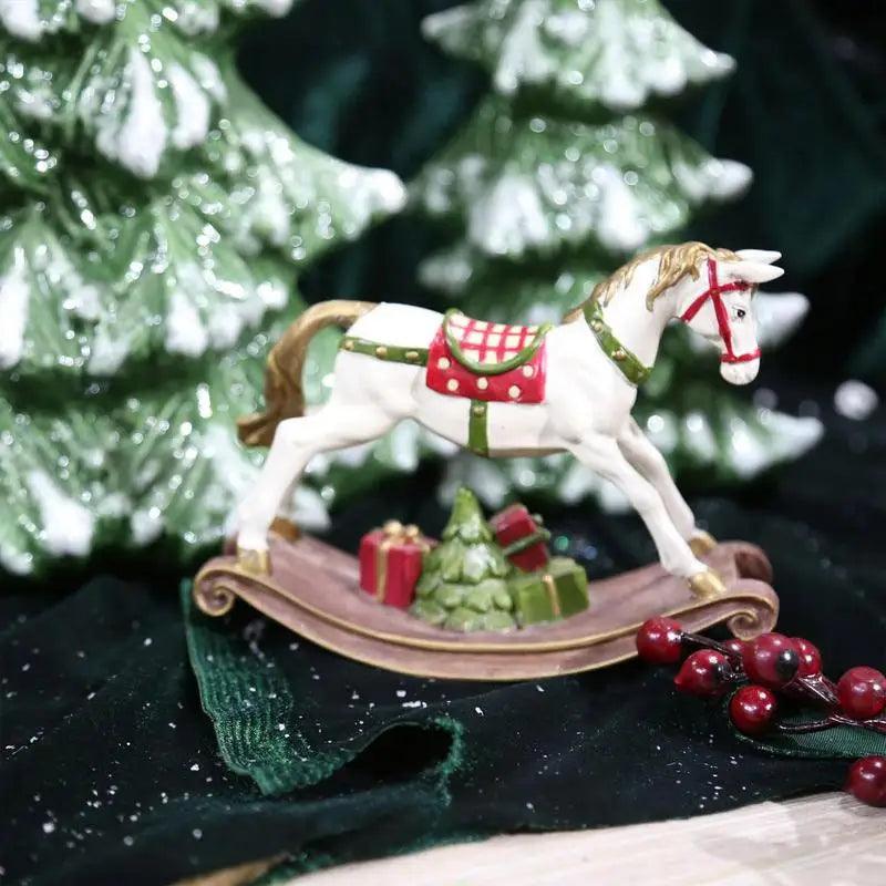 Statua di cavallo oscillante Hars ornamento natalizio scandinavo