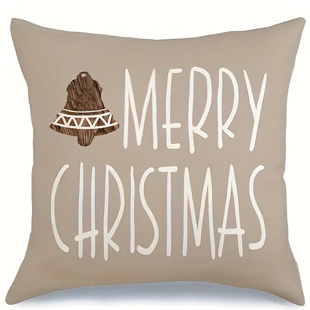 Christmas Decoration Cushion Cover - Christmas Gingerbread Tree Pattern - Living Room Sofa Cushion Cover - Home Farmhouse Decoration