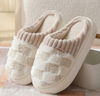 Unisex knusse pantoffels | Geruit ontwerp