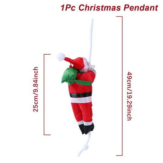 The Santa Claus Climbing Ladder Ornament - Cheerful Christmas Decoration for Home Tree Ornament