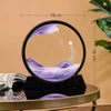 3D Hourglass Quicksand Movable Sand Artwork Round Glass Deep Sea Sand Painting – Flowing Painting for Office and Home