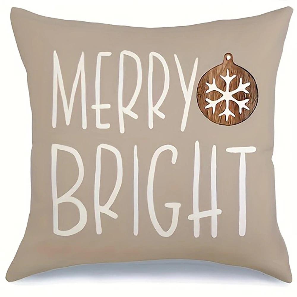 Christmas Decoration Cushion Cover - Christmas Gingerbread Tree Pattern - Living Room Sofa Cushion Cover - Home Farmhouse Decoration