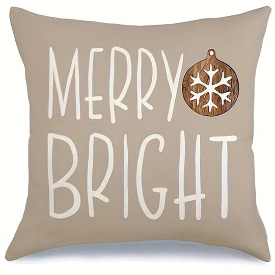 Christmas Decoration Cushion Cover - Christmas Gingerbread Tree Pattern - Living Room Sofa Cushion Cover - Home Farmhouse Decoration