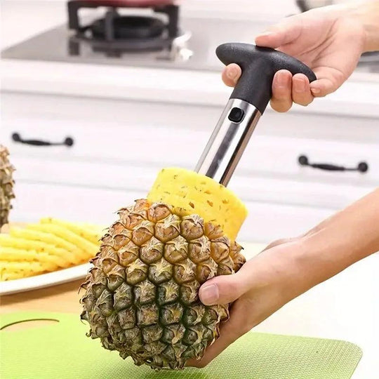 Rimuovi nocciolo di ananas in acciaio inossidabile e taglierina - Coltello affilato sbucciatore e separatore di frutta, strumento essenziale da cucina