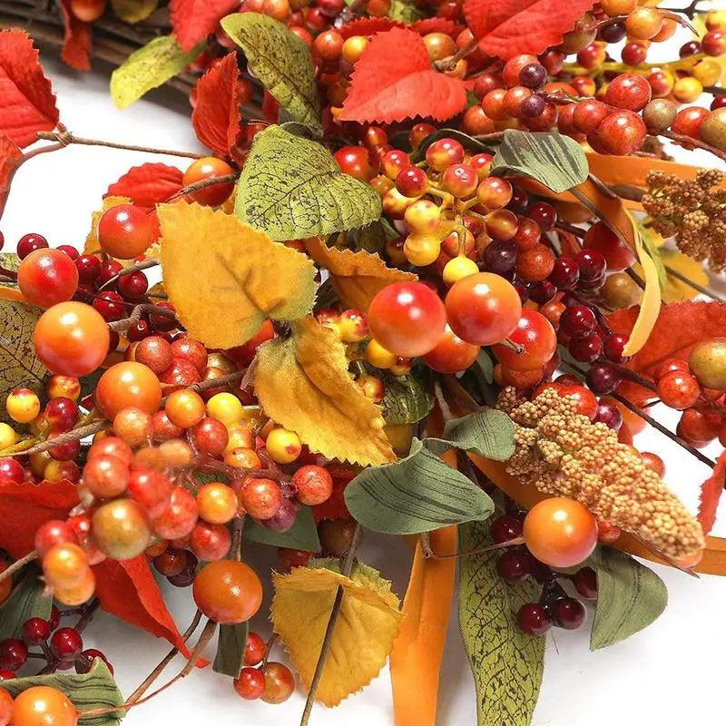 Corona autunnale per porta