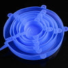 6 Stuks Siliconen Deksel Stretch Dekens voor Keuken, Magnetron, Voedsel Dekking, Komdeksels, Elastische Siliconen Lids Universeel Geschikt