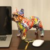 Graffiti Franse Bulldog Beeldje van Hars