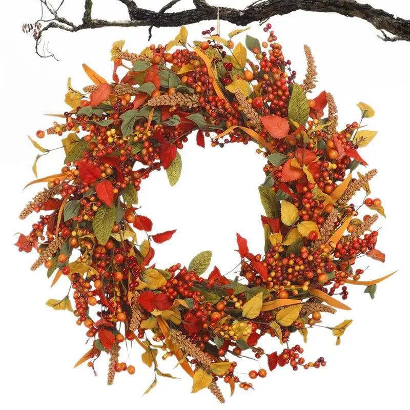 Corona autunnale per porta