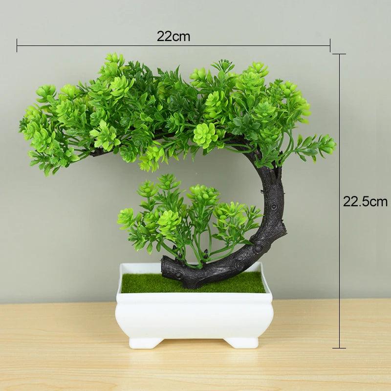 Kunstmatige Potplanten - Groen Bonsai, Kleine Boompjes en Grassen, Nepbloemen voor Huis, Tuin, Bruiloft & Feestdecoratie